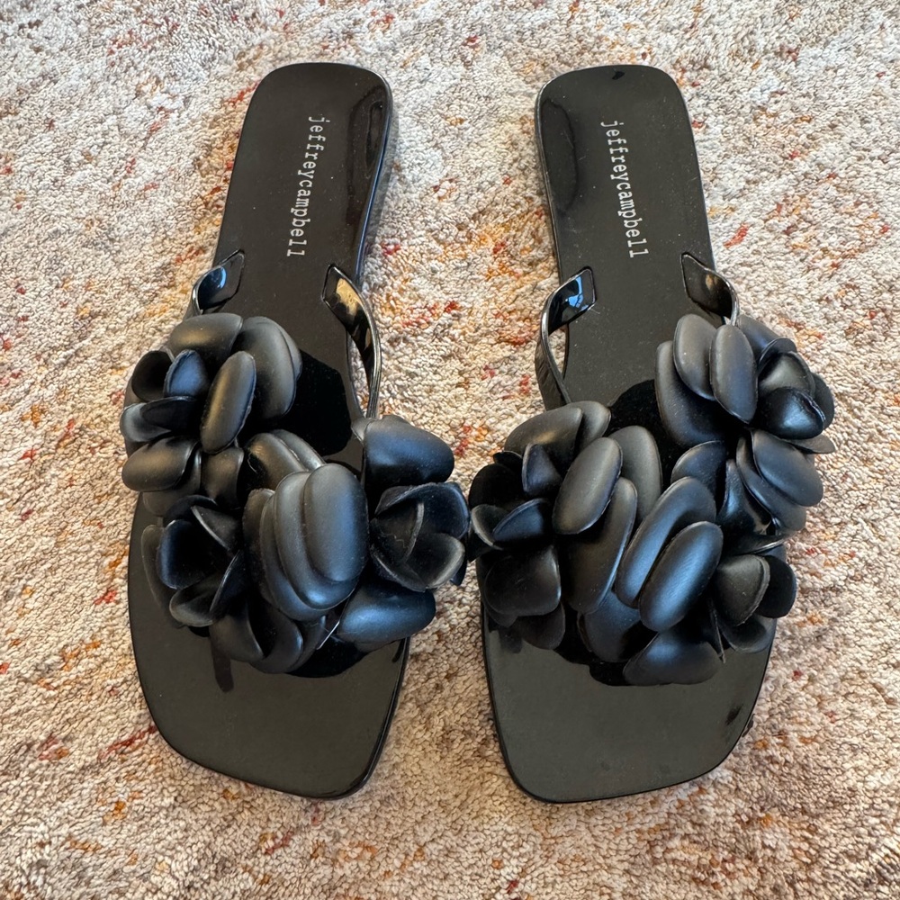 Jeffrey Campbell Black Chunky Sandals